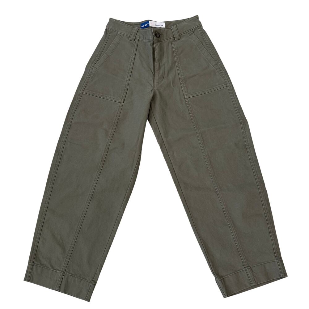 Old Navy Women’s size 2 High Rise Barrel Green Pants